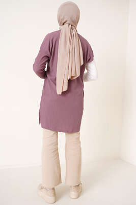 Zincir Püsküllü Bürümcük Tunik Magenta - Tunik