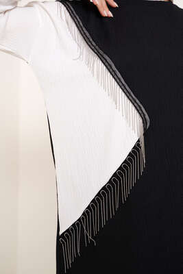 Zincir Püsküllü Garnili Bürümcük İkili Takım Siyah - İKİLİ TAKIM