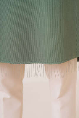 Zincir Püsküllü Uzun Tunik Çağla Yeşili - Tunik