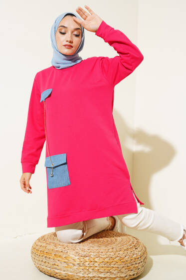 Zincir Sallantılı Tunik Fuşya - Tunik